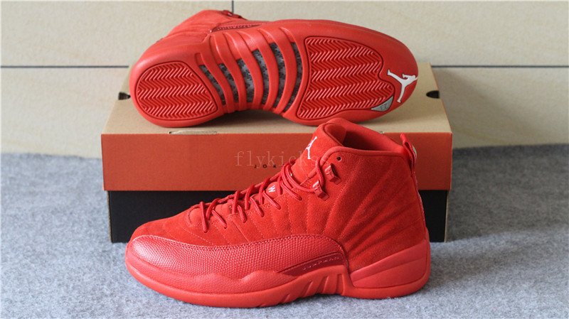 Authentic Air Jordan 12 Premium Red Suede